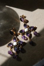 Amethyst Cross Earrings