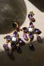 Amethyst Cross Earrings - Image 2
