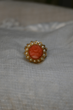 Coral Button Ring - Image 2
