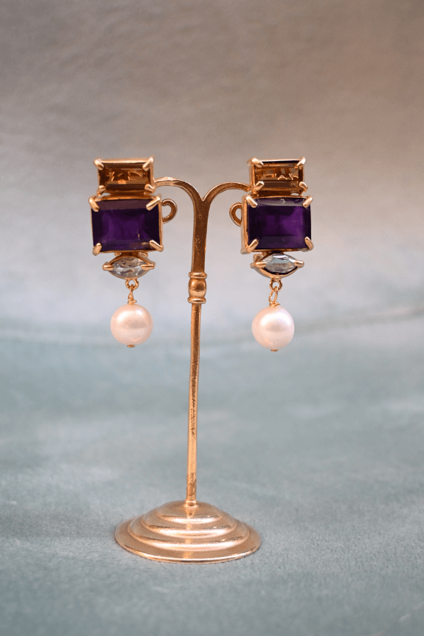 Bold_Amethyst_Earrings_1 Martini Earrings - Image 1