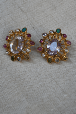 Chunky Flower Earrings - Image 2