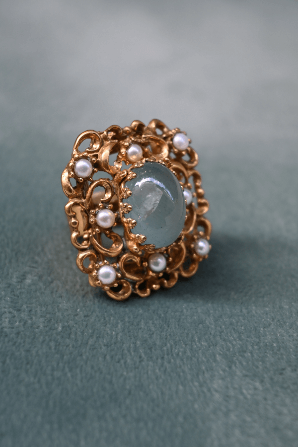 Renaissance_Reverie_Ring_Aquamarine_2 Renaissance Reverie Ring - Image 1