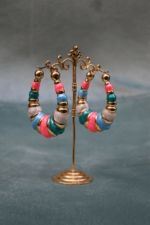 Vintage Enameled Hoops