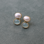 Cabochon Studs Earrings