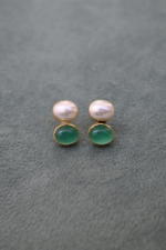 Cabochon Studs Earrings - Image 2