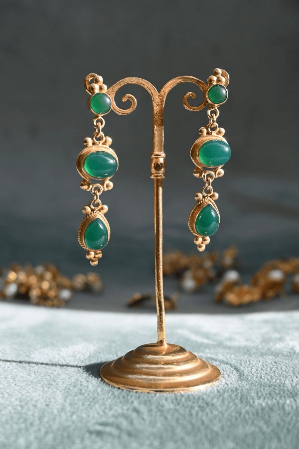 Selene_Earrings_ Greenagate Orecchini Selene - immagine 1