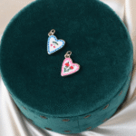 Enameled Heart Charm