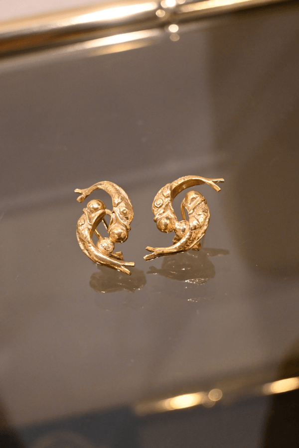 Pisces_2_earrings_1 Orecchini Pesci Doppi - immagine 1
