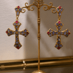 Cross Tanzanite Earrings
