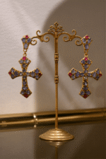 Cross Tanzanite Earrings