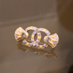 Enameled Lilac Brooch
