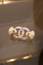 Enameled Lilac Brooch