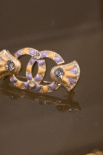 Enameled Lilac Brooch - Image 2
