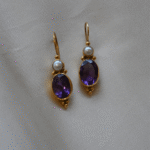 Oval and Pearl Earrings